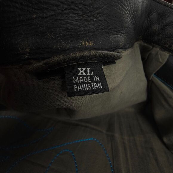 Rogue Distressed Black Leather Café Racer Jacket XL – Genuine Grain - Picture 2 of 13